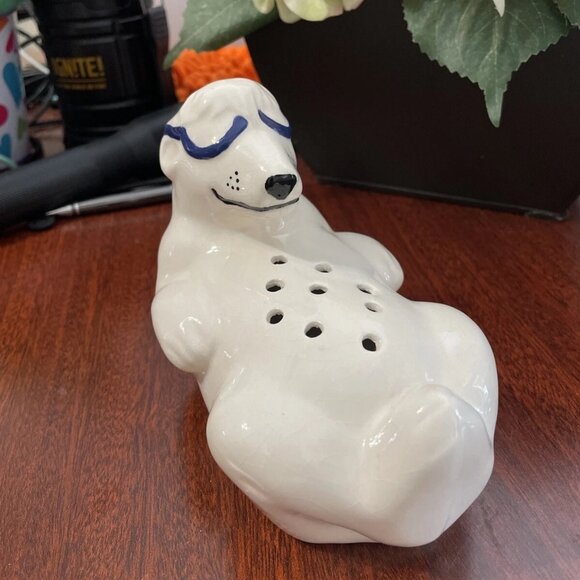 Vintage Ceramic Polar Bear Baking Soda Holder for Refrigerator - Picture 1 of 5